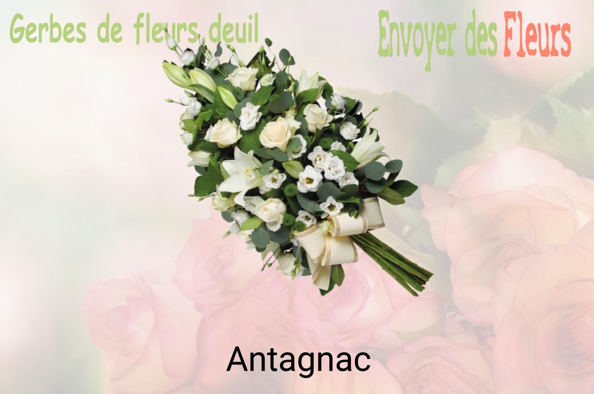 Gerbe de fleurs de deuil livrée à Antagnac